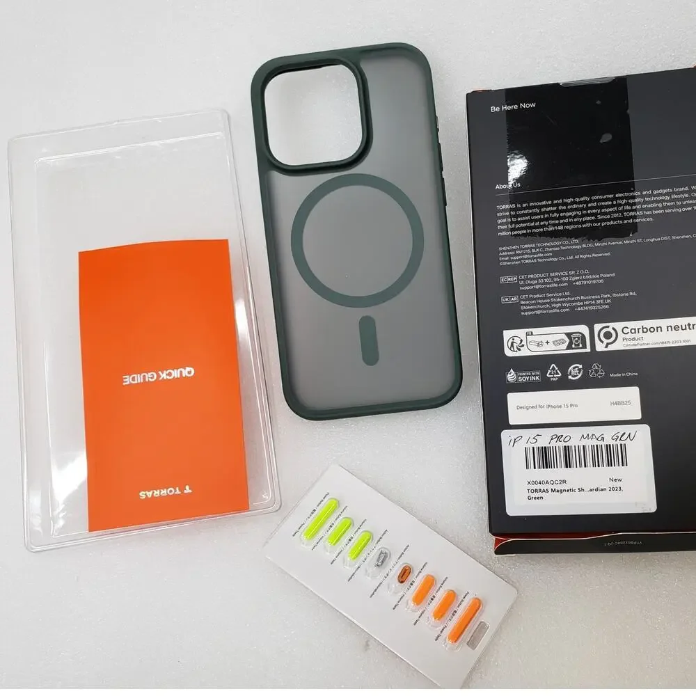 TORRAS Magnetic Guardian Phone Case for Apple iPhone 15 Pro (Green)